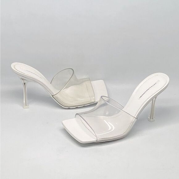 Bottega Veneta Clear High Heel Slide Sandals size 36 - Picture 9 of 13